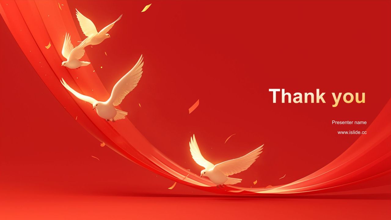 红色党政风党政党建思想教育PPT模板