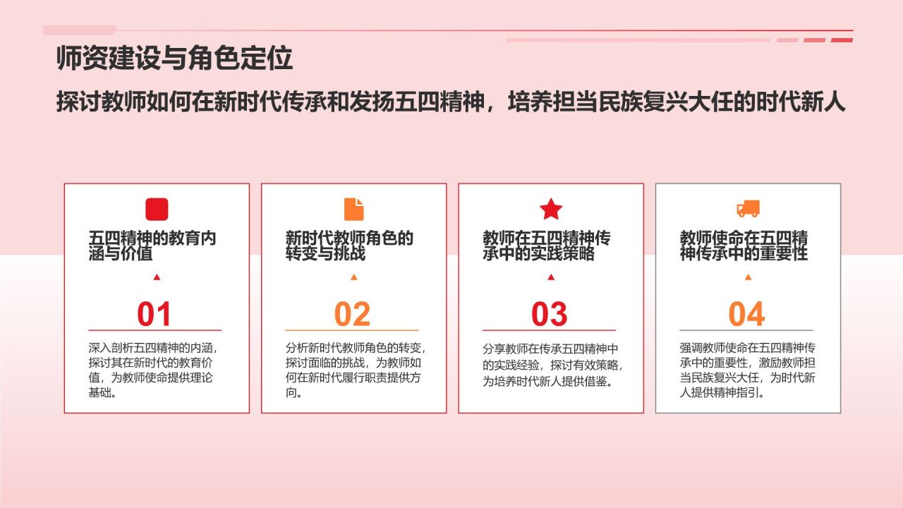 红色党政风五四运动五四精神PPT模板