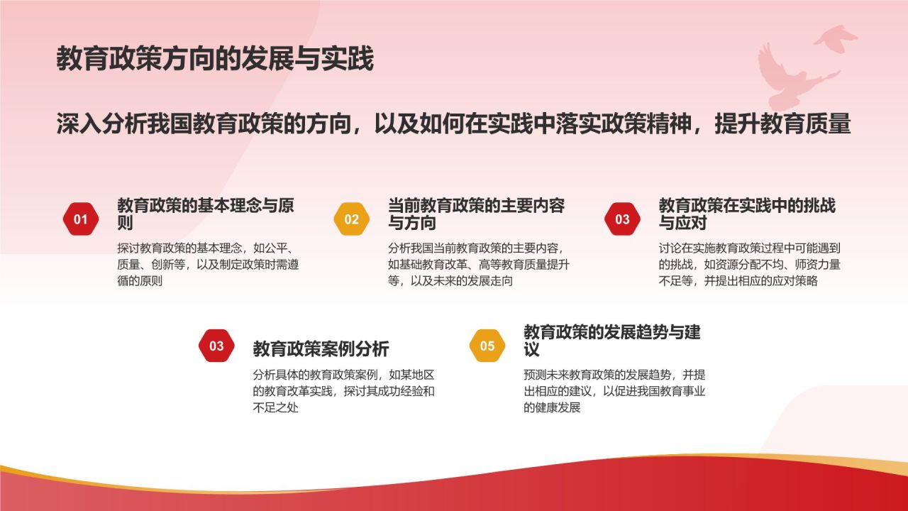红色党政风聚焦全国两会政府工作汇报PPT模板