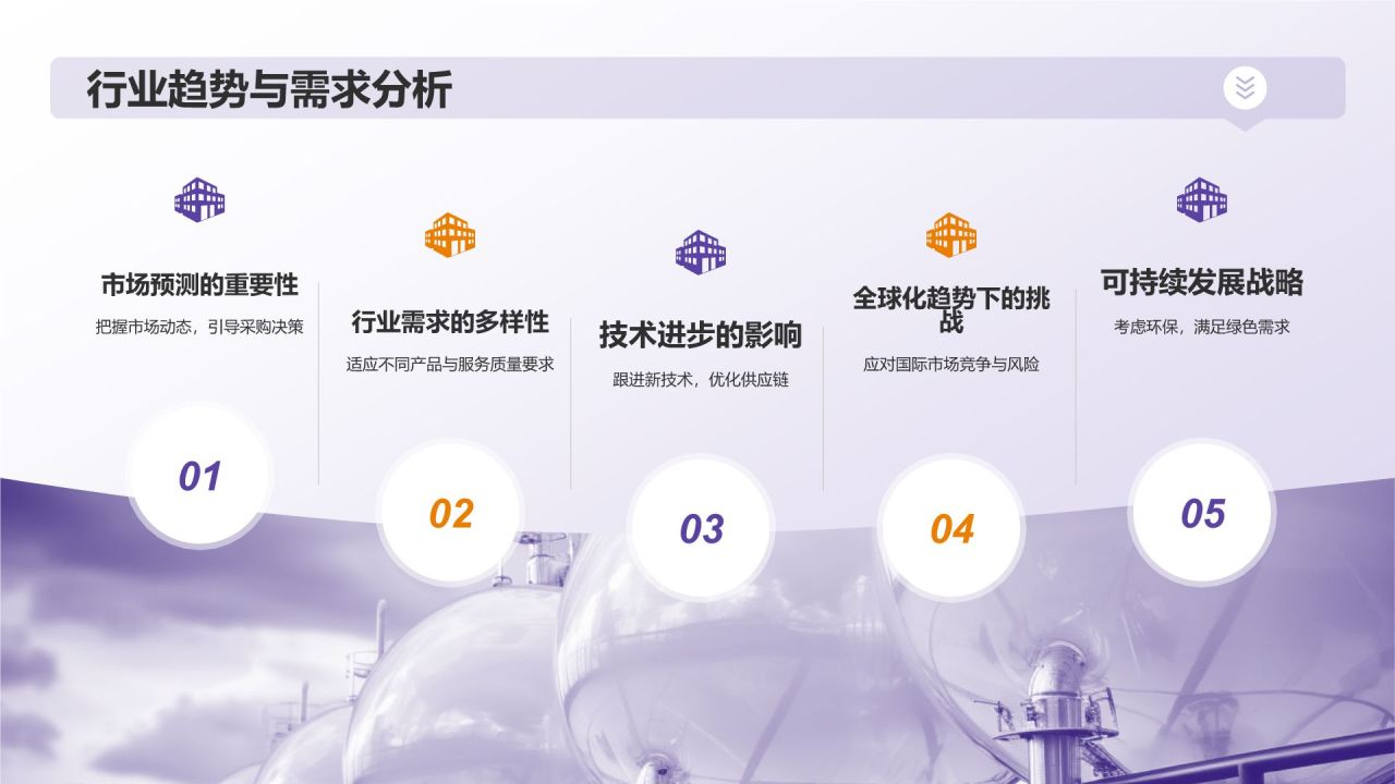 紫色摄影风采购工程师PPT模板