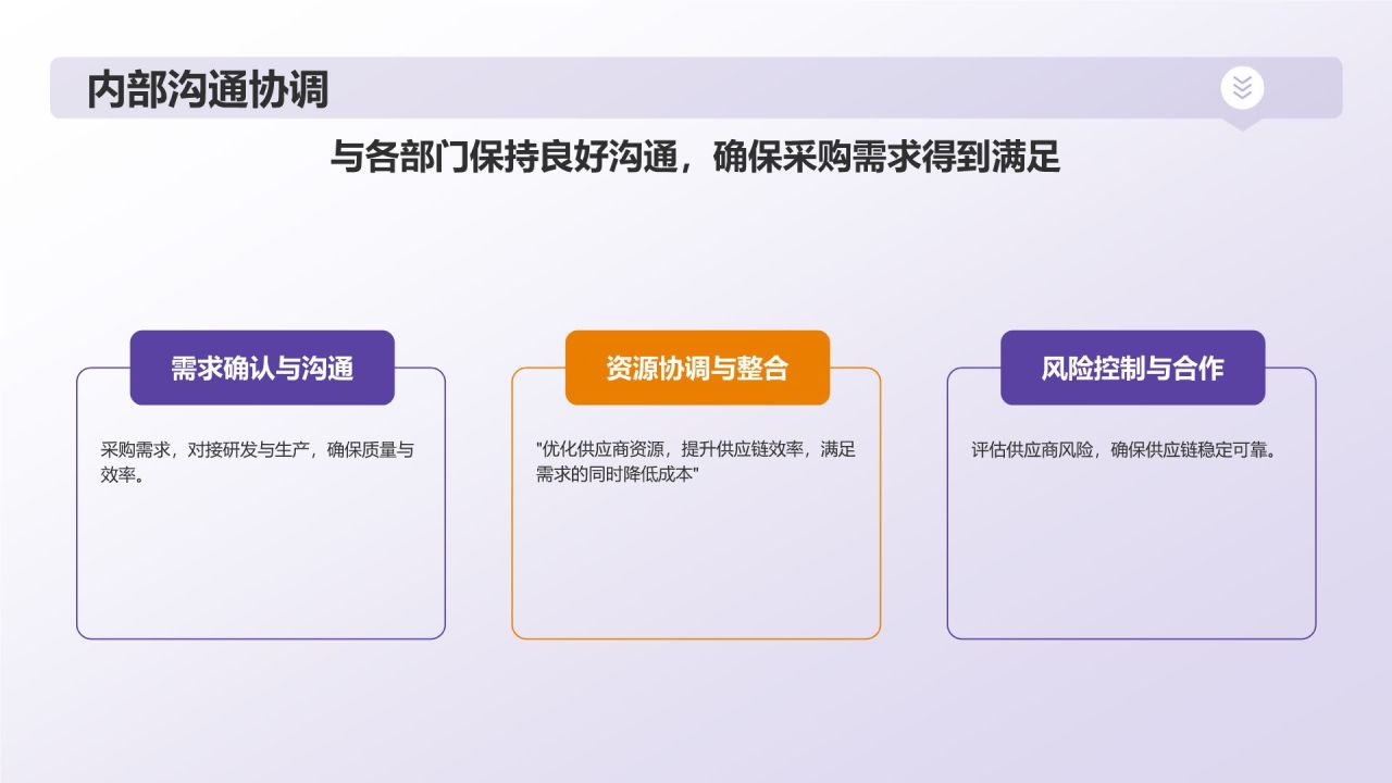 紫色摄影风采购工程师PPT模板