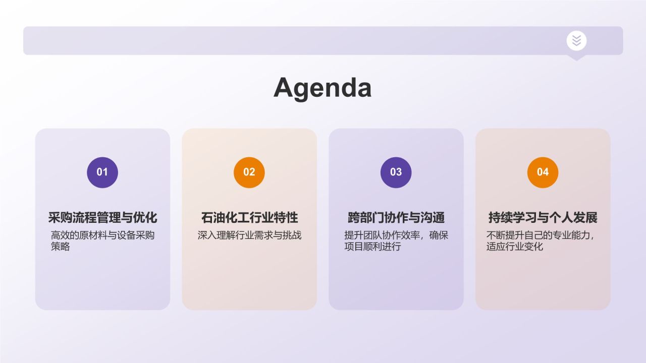 紫色摄影风采购工程师PPT模板