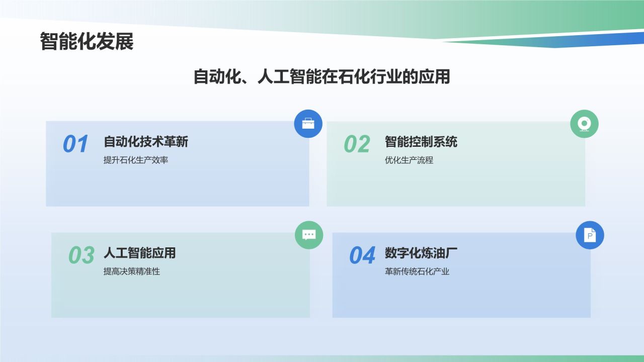 蓝色商务风石化行业领军人物PPT模板
