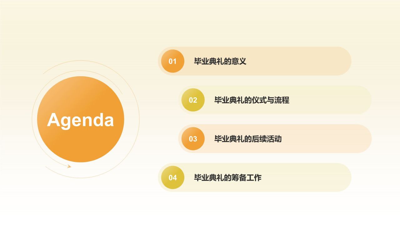 橙色3D风毕业典礼PPT模板