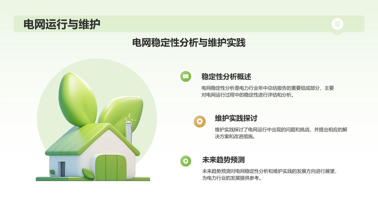 绿色3D风年中总结PPT模板