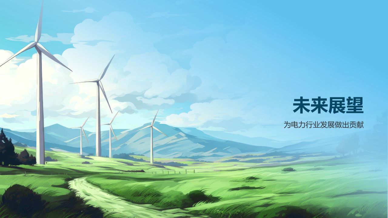 蓝色插画风岗位竞聘PPT模板