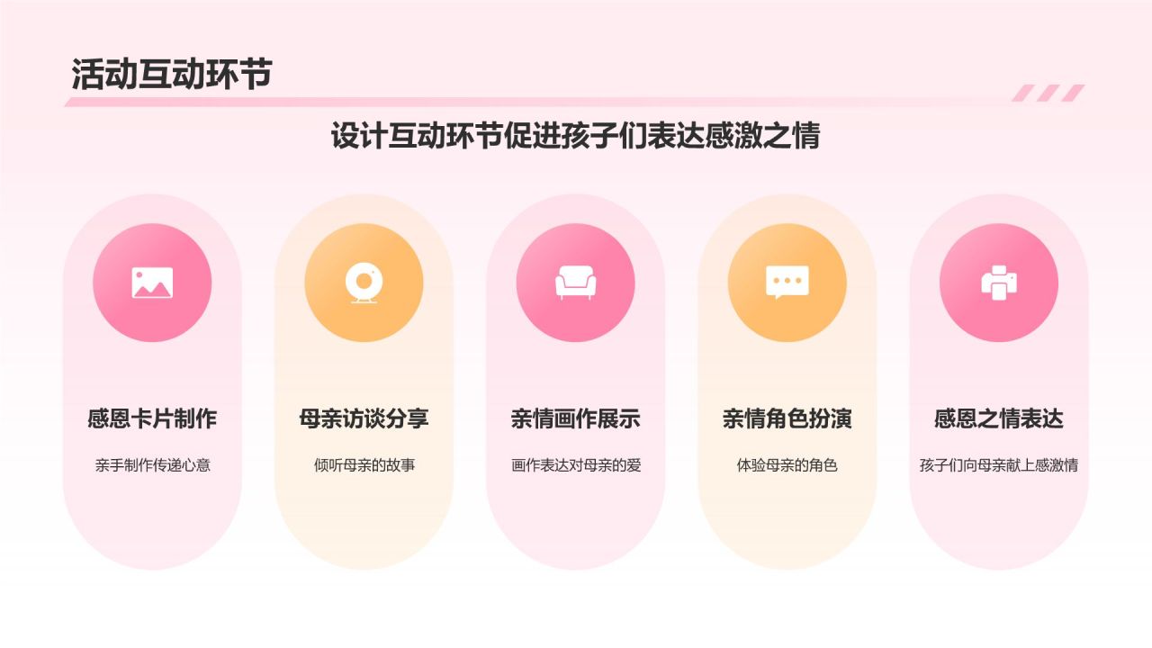 粉色3D风母亲节PPT模板