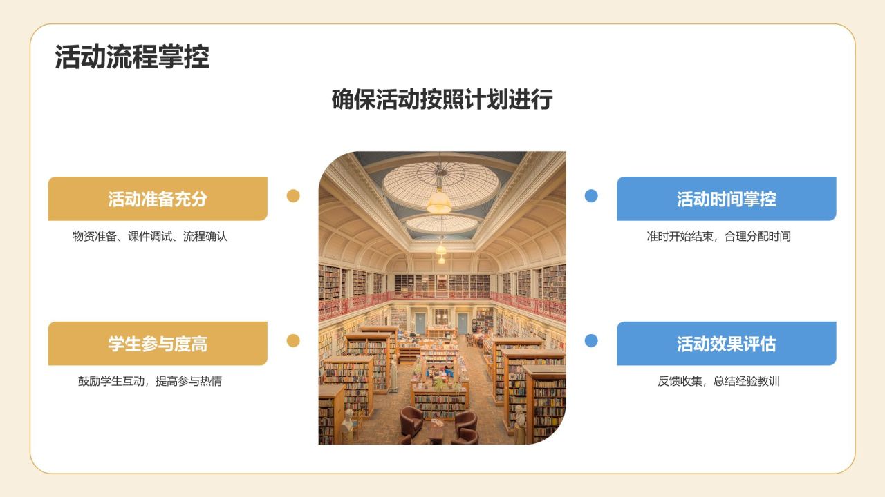 橙色插画风小学班会PPT模板