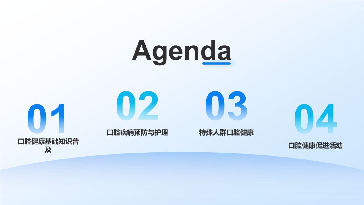 蓝色3D风口腔健康科普PPT模板