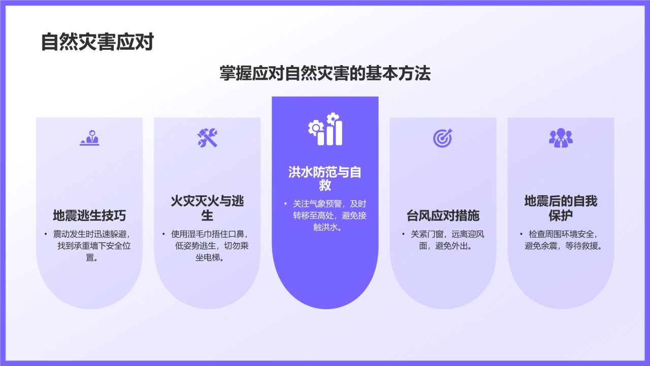 紫色插画风全国中小学生安全教育日PPT模板