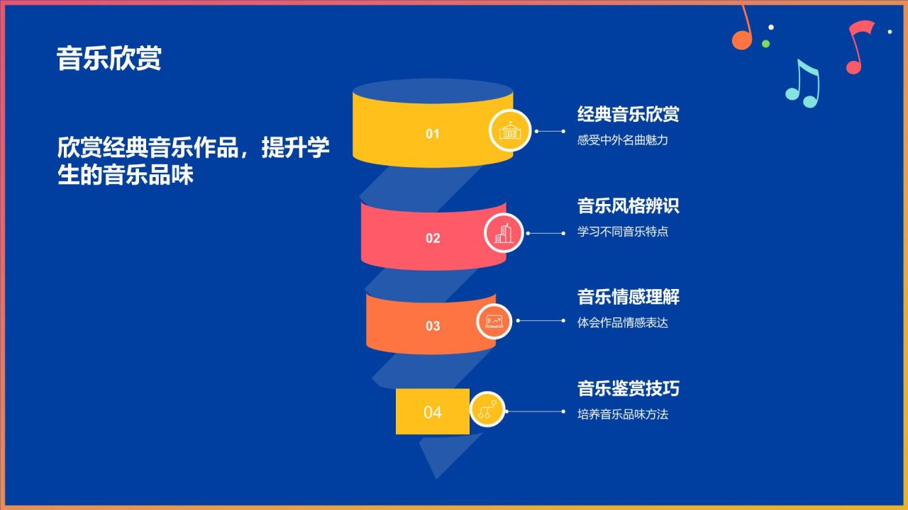 蓝色插画风小学音乐教学公开课互动课件PPT模板
