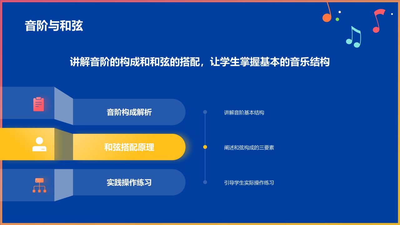 蓝色插画风小学音乐教学公开课互动课件PPT模板
