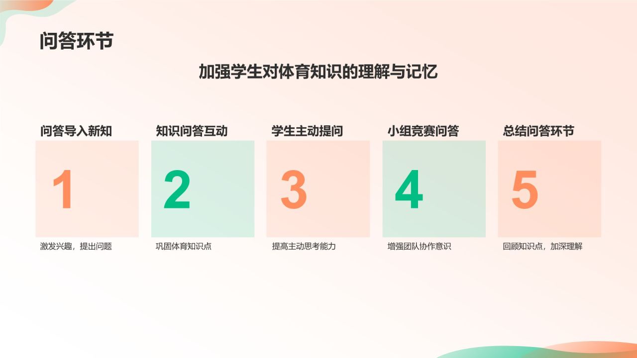 橙色卡通风小学体育教学公开课互动课件PPT模板