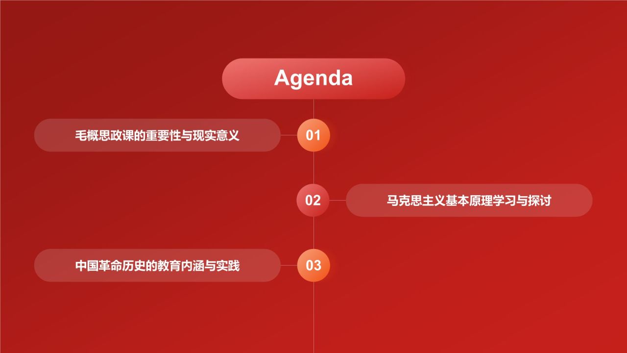 红色党政风毛概思政课汇报PPT模板