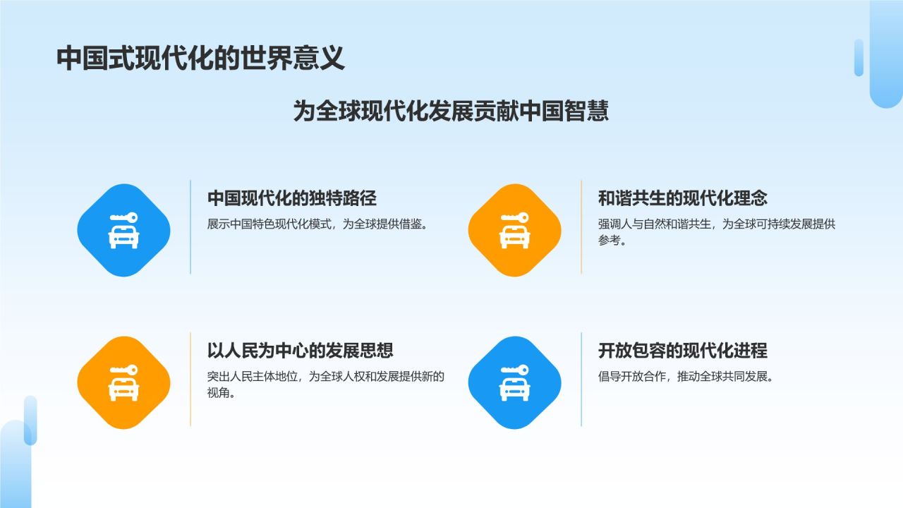 蓝色党政风中国式现代化党建党课学习PPT模板