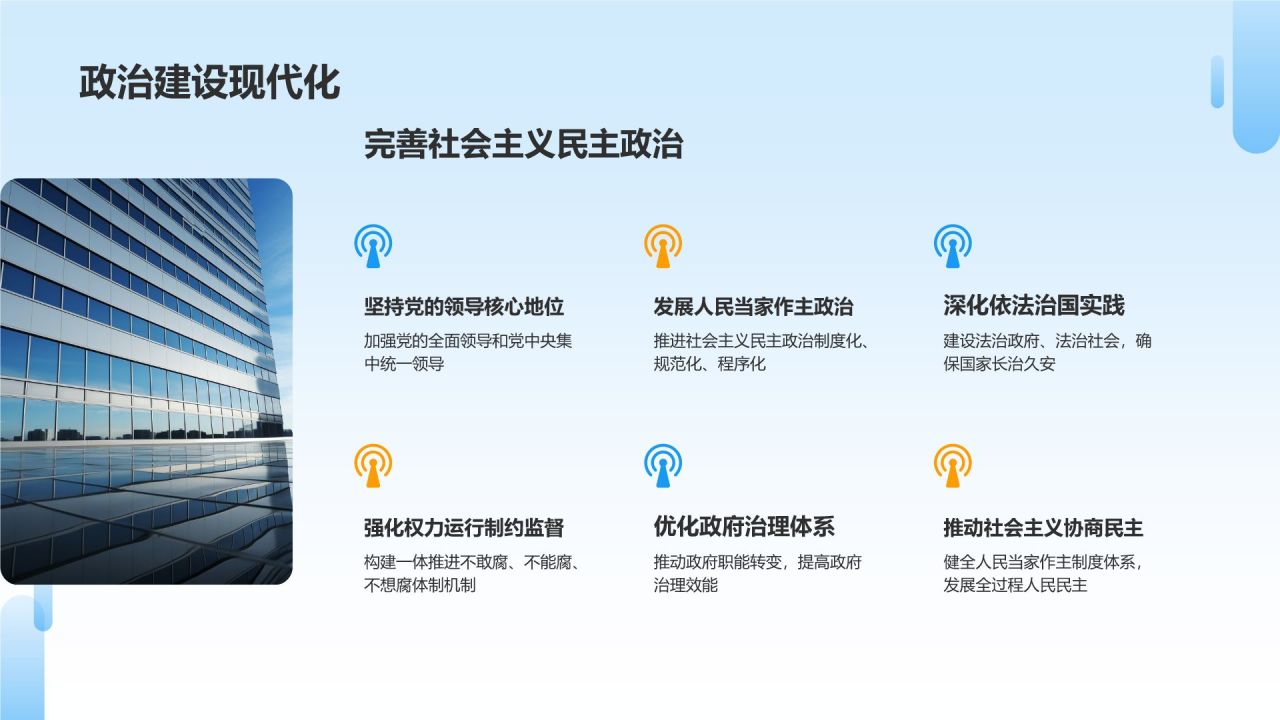 蓝色党政风中国式现代化党建党课学习PPT模板