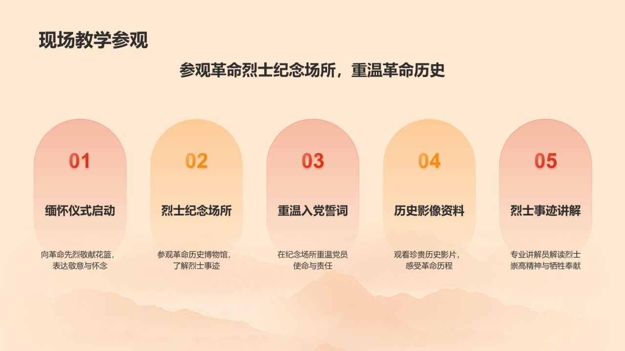 红色党政风缅怀革命先烈党建党课PPT模板