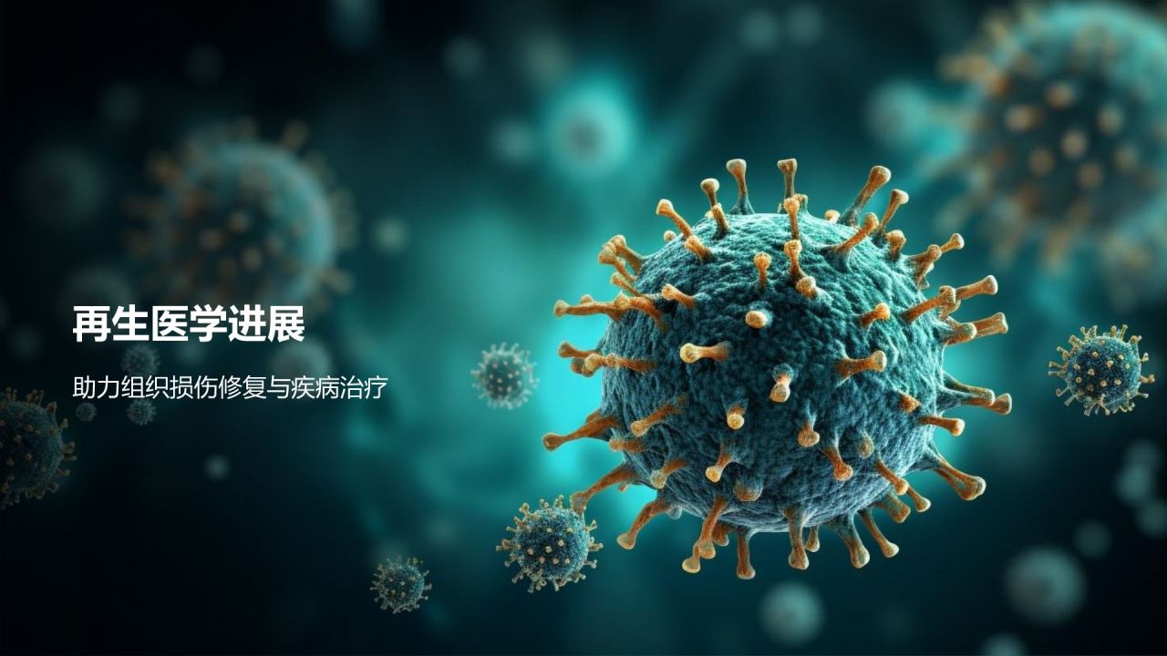 绿色商务风生物医学研究前沿PPT模板