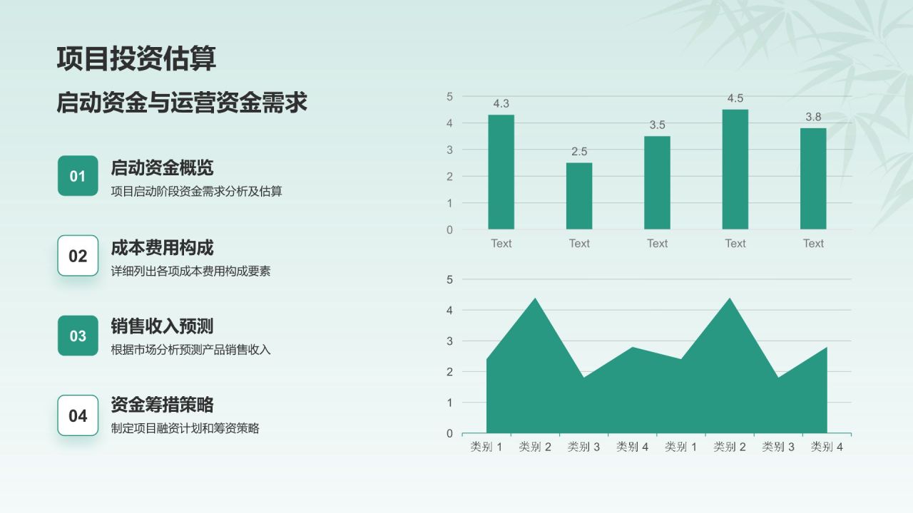 绿色水墨风挑战杯创业计划书PPT模板