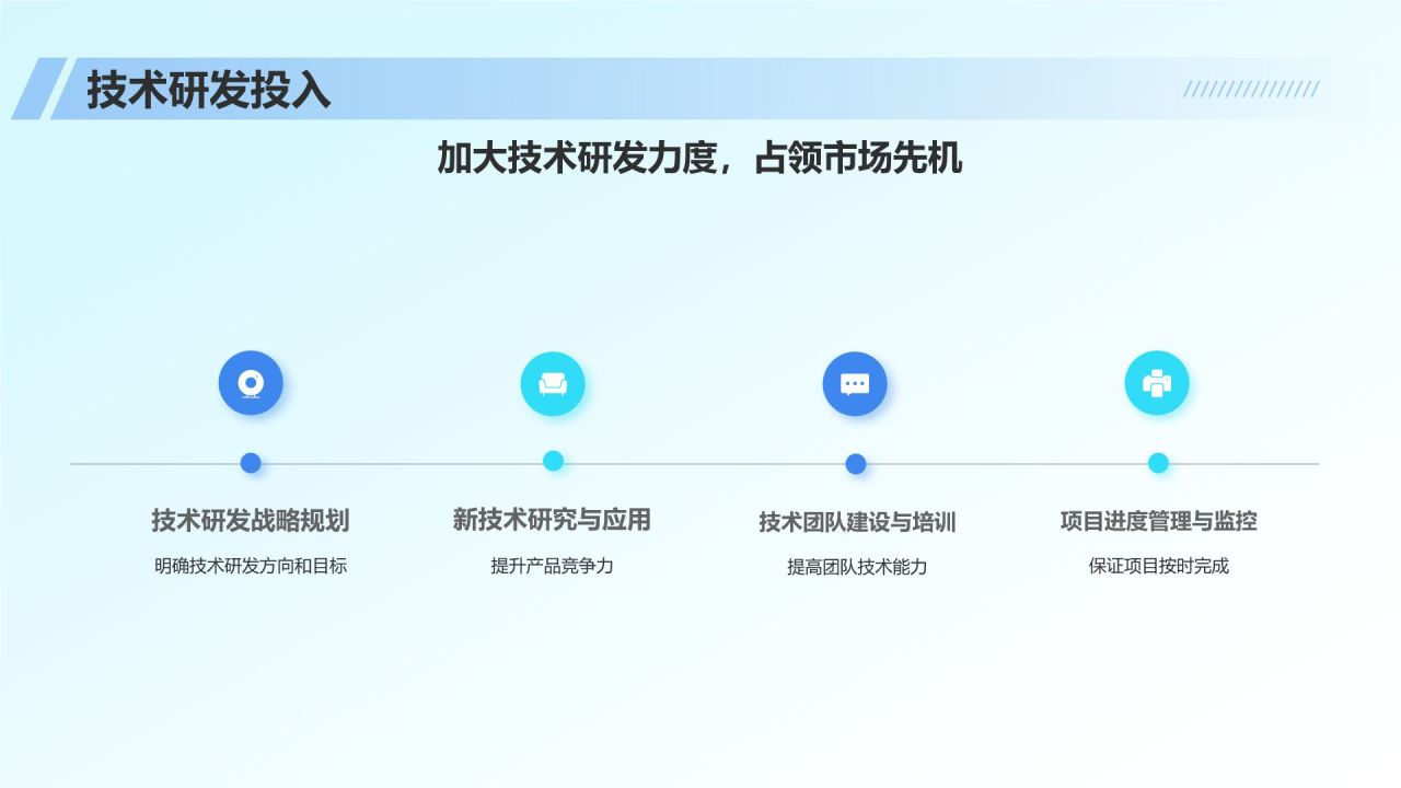 蓝色科技风IT互联网行业年中工作总结PPT模板