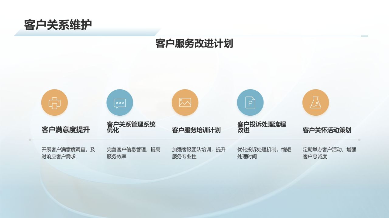 蓝色简约风通用行业年中工作总结PPT模板