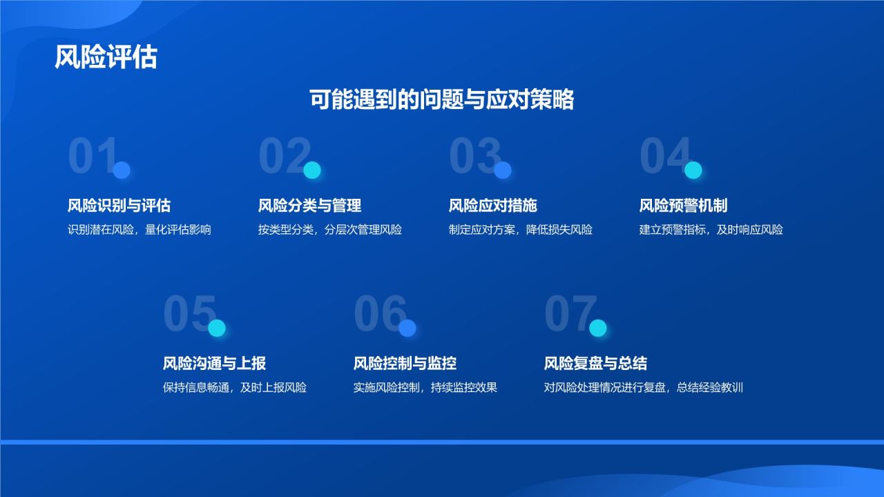 蓝色科技风月度工作总结汇报PPT模板