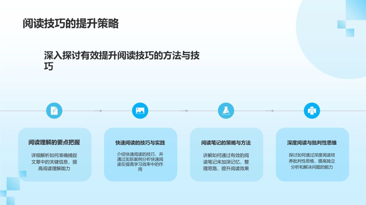 蓝色插画风英语教学通用PPT模板