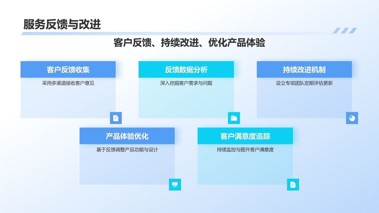 蓝色3D风产品介绍PPT模板