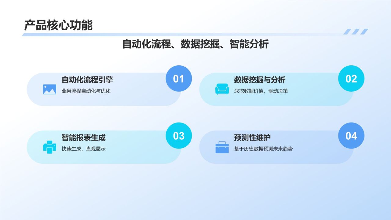 蓝色3D风产品介绍PPT模板