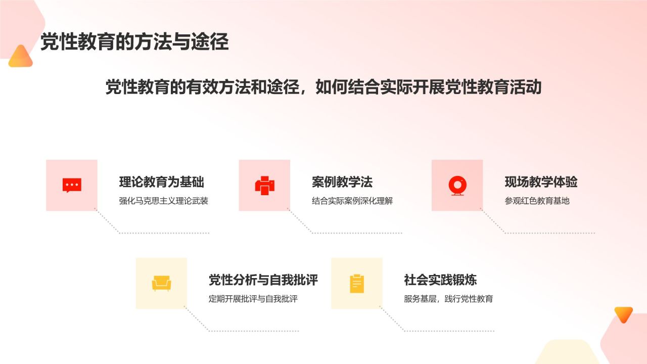 红色党政风学习会议精神党政党建PPT模板