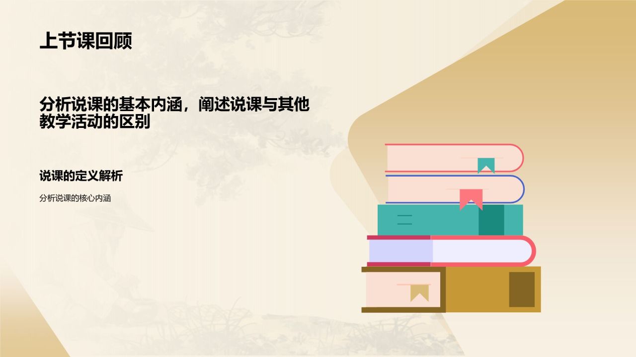 黄色水墨风教师说课教学设计公开课PPT模板