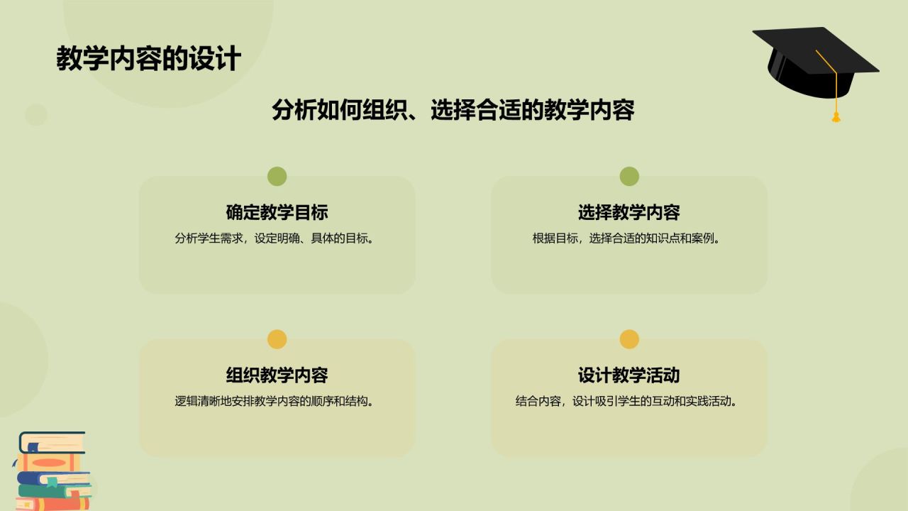 绿色插画风教师说课教学设计公开课PPT模板