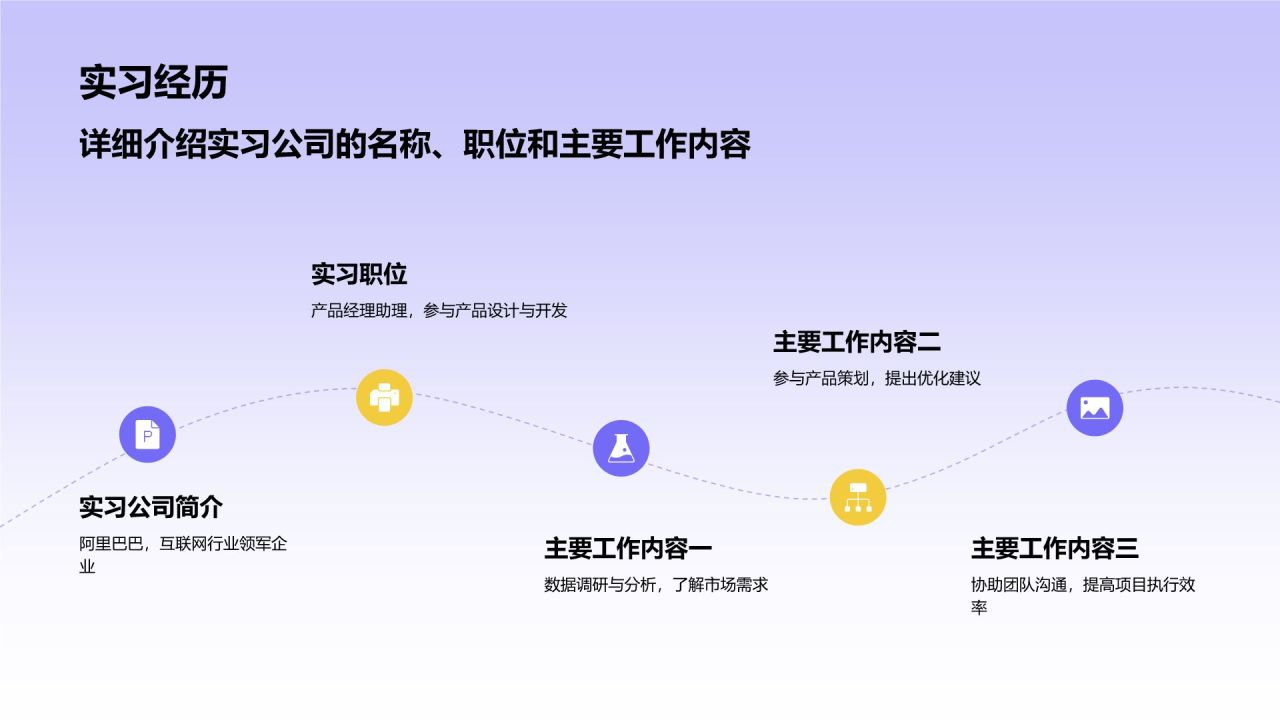 蓝色3D风求职简历PPT模板