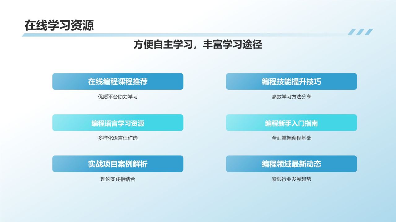 蓝色科技风程序员之光PPT模板
