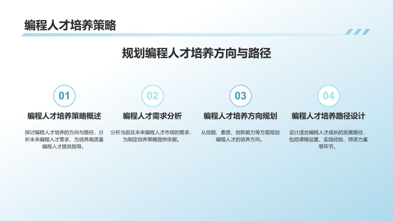 蓝色科技风程序员之光PPT模板