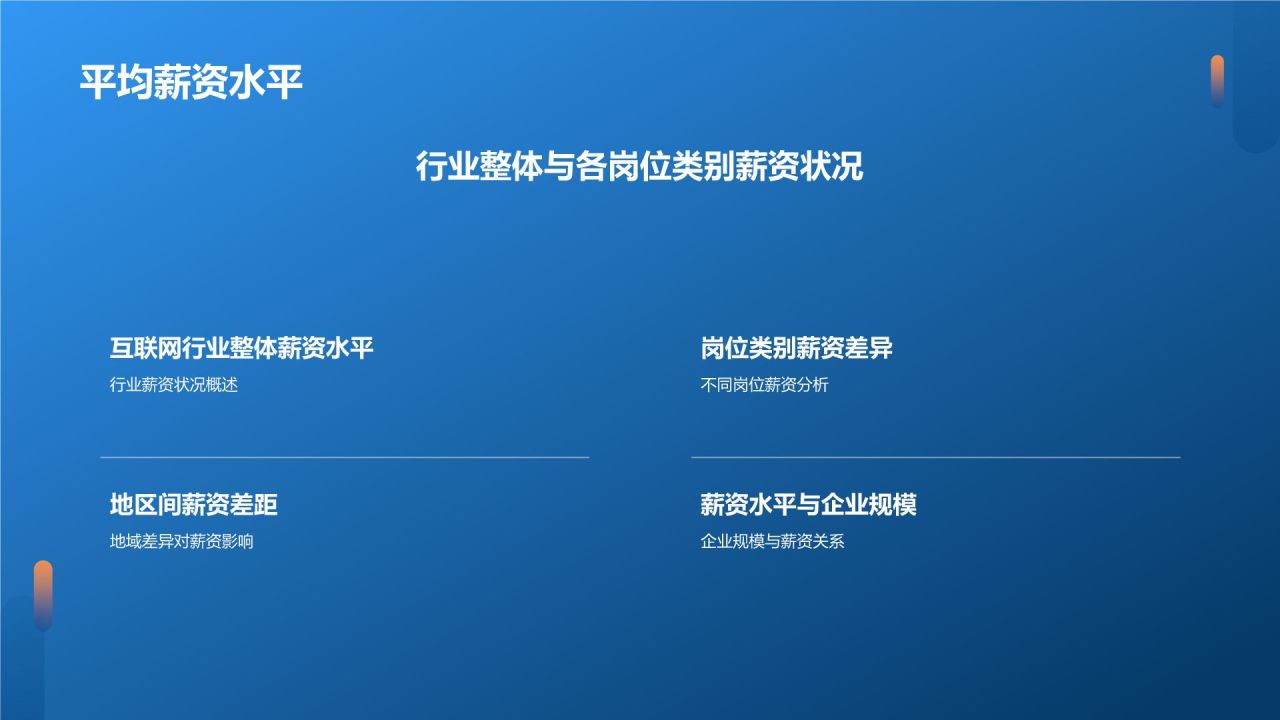 蓝色科技风互联网行业人才发展报告PPT模板