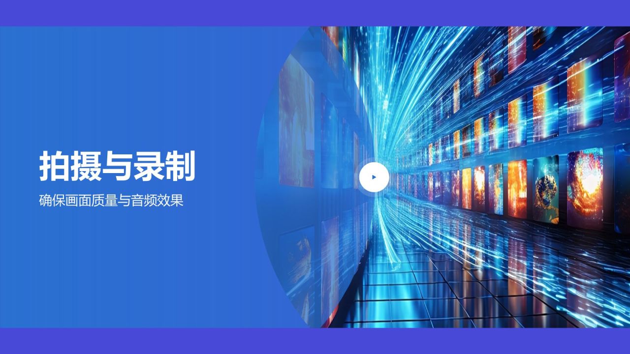 蓝色渐变风短视频制作技巧培训PPT模板
