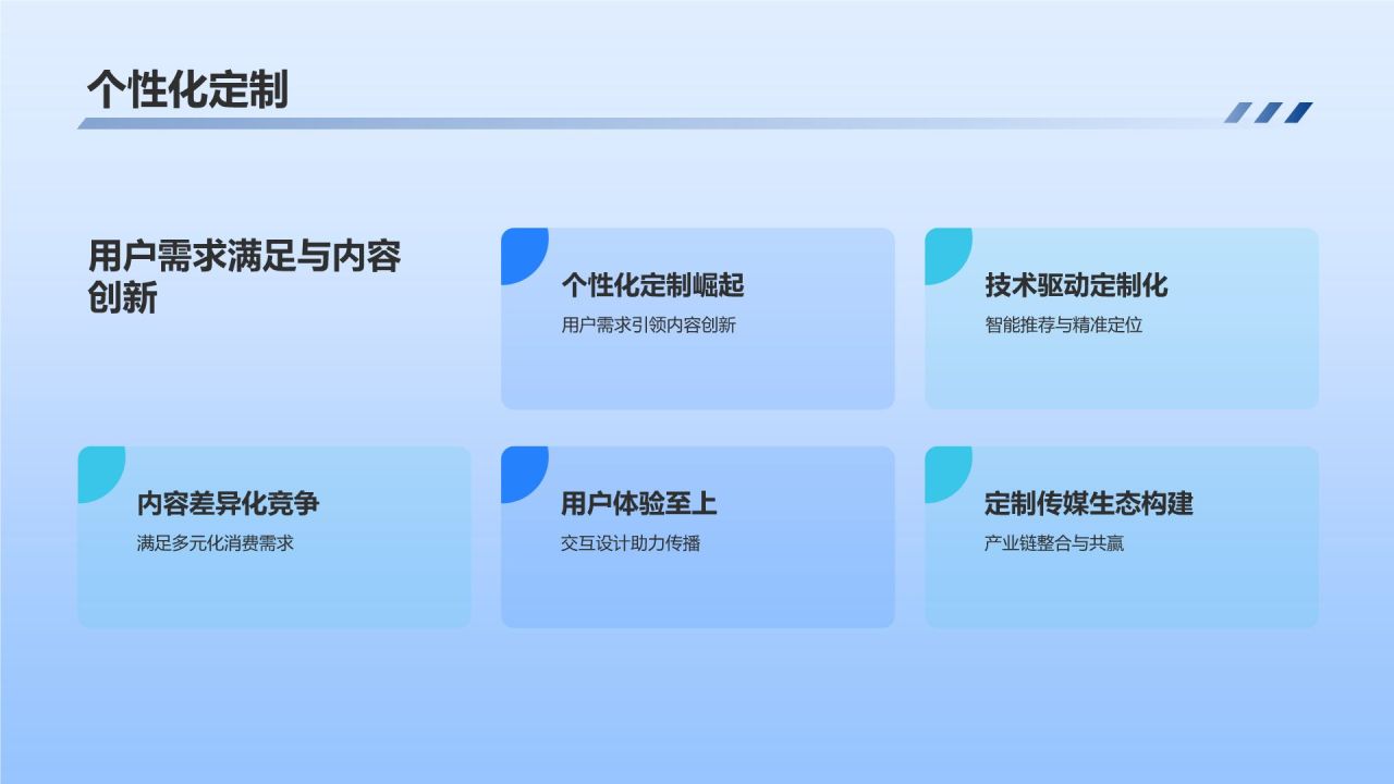 蓝色商务风媒体传媒行业总结汇报PPT模板