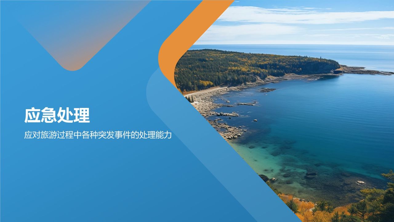 蓝色摄影风导游素养与技能培训PPT模板