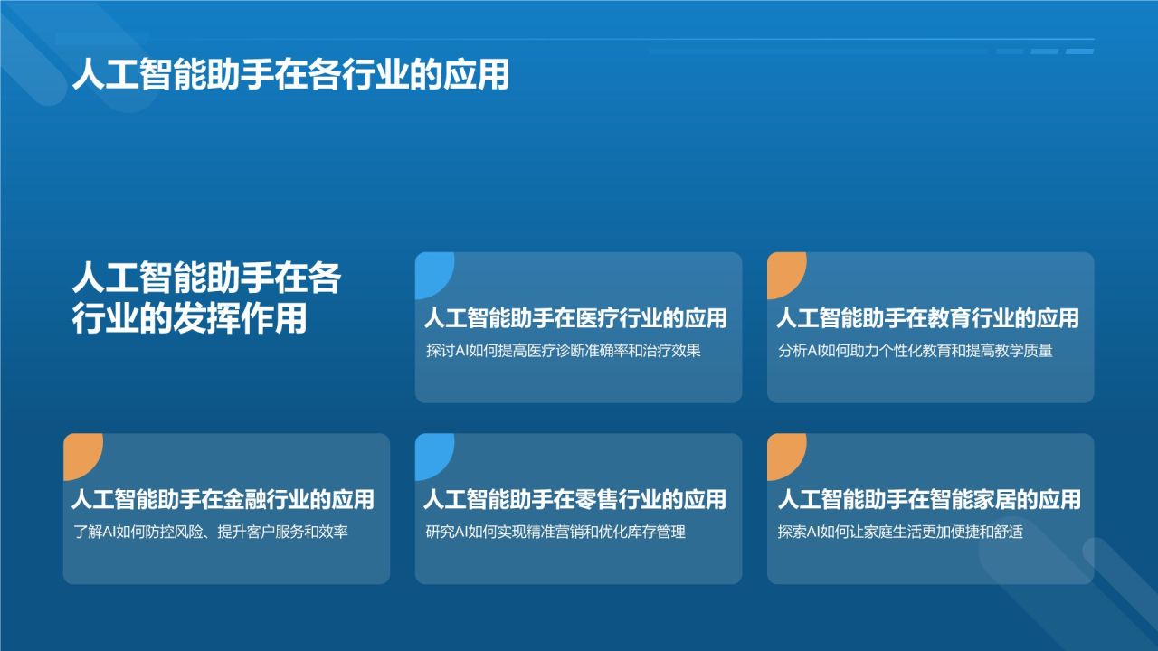 蓝色商务风个人介绍PPT模板