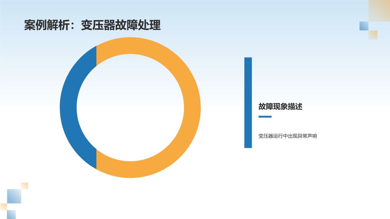 蓝色简约风电力设备故障诊断与维修PPT模板