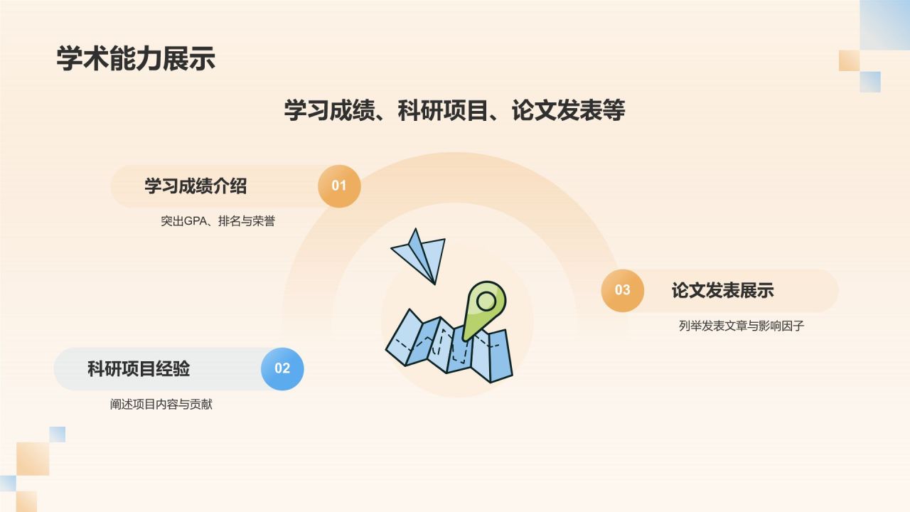橙色插画风研究生复试简历面试自我介绍PPT模板