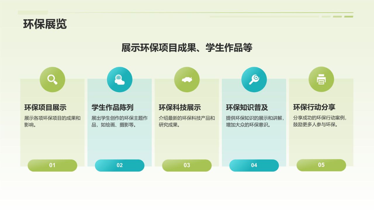 绿色3D风世界地球日PPT模板