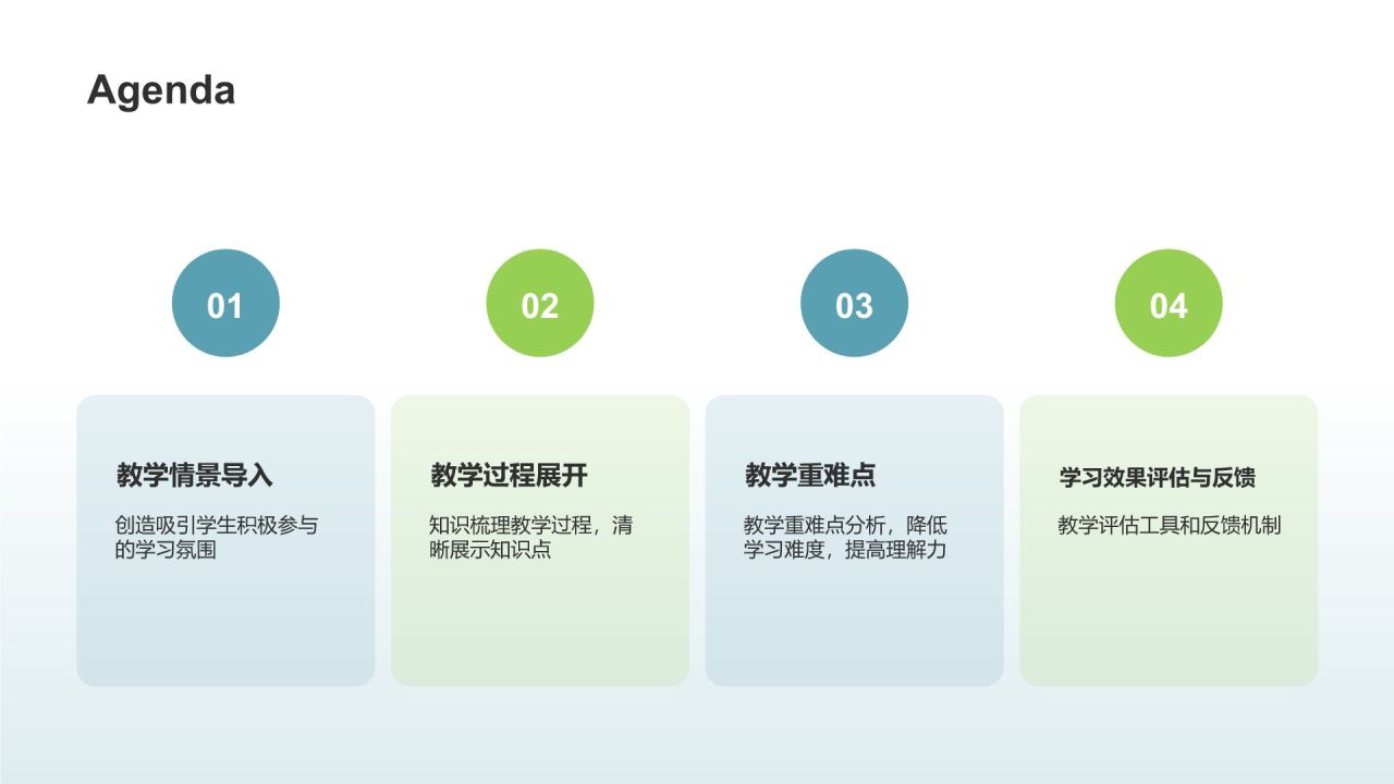 蓝色卡通风可爱卡通通用教学PPT模板