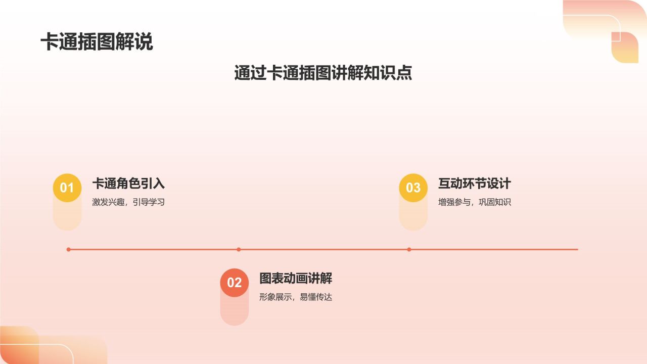 红色卡通风可爱卡通通用教学PPT模板