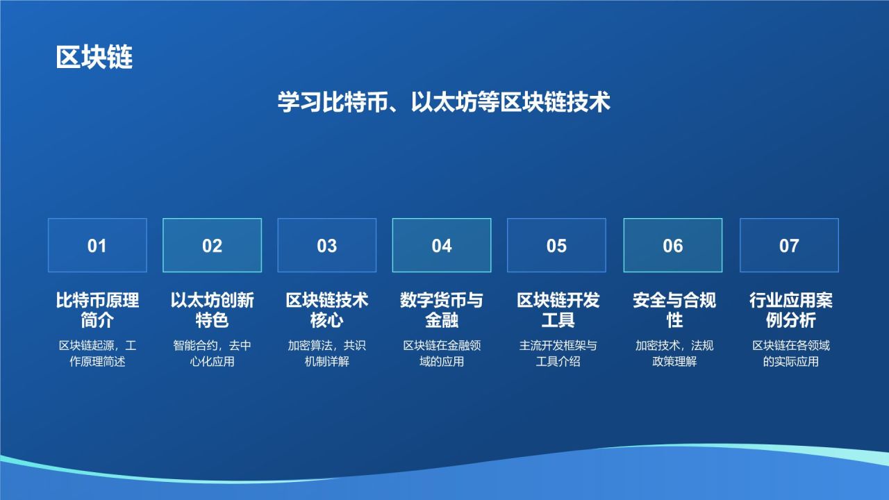 蓝色科技风大学生程序员职业生涯规划PPT模板