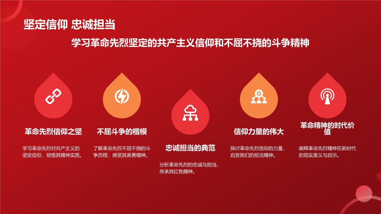 红色喜庆风学红色故事扬红色精神PPT模板