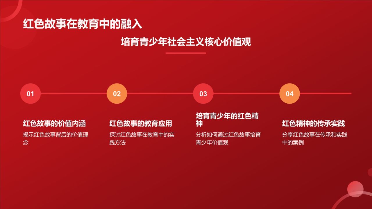 红色喜庆风学红色故事扬红色精神PPT模板