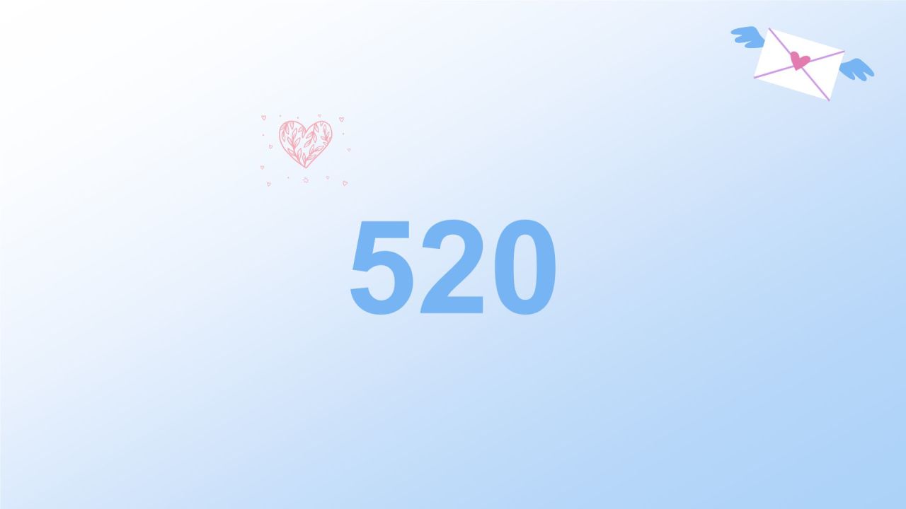蓝色3D风520节日快闪告白PPT模板