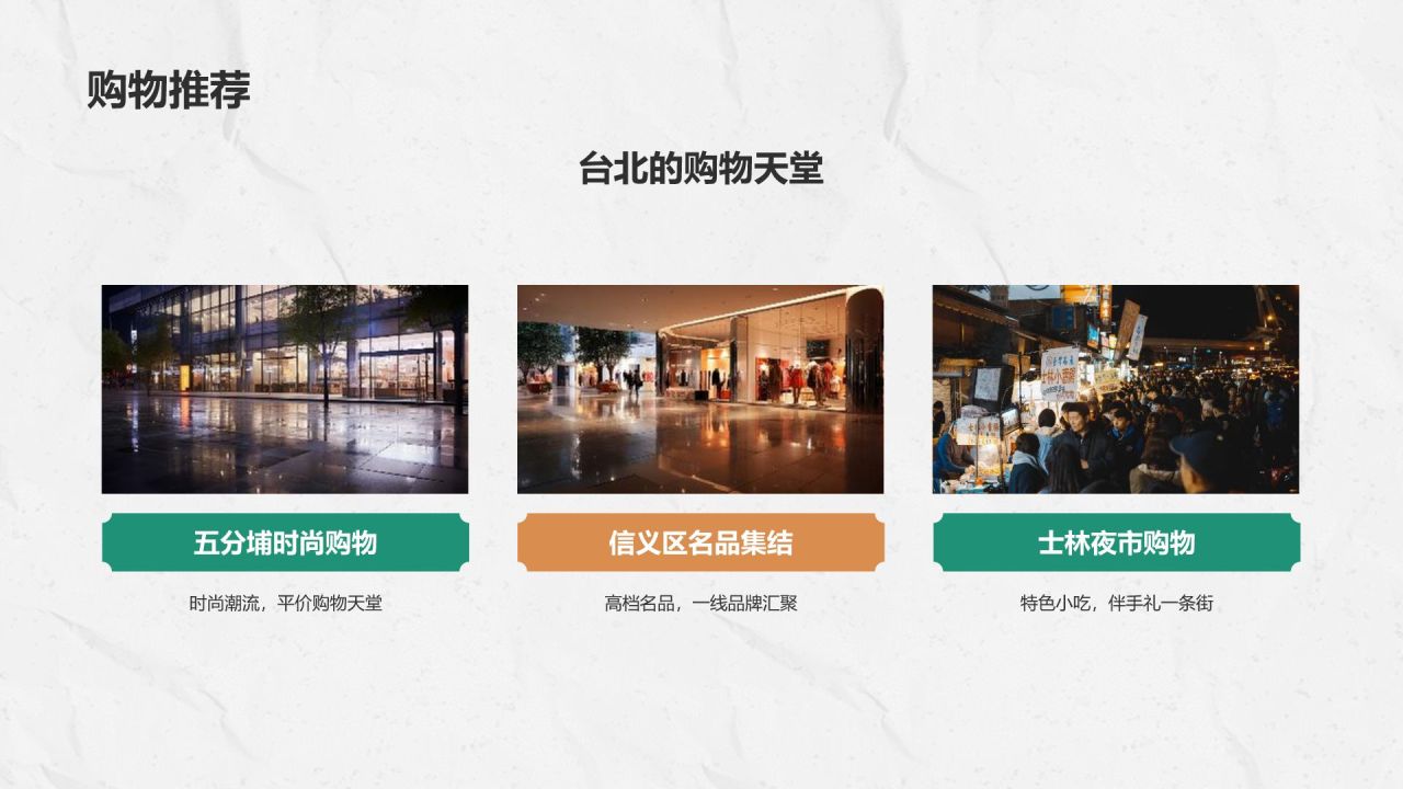 蓝色复古风台北——城市旅游宣传介绍PPT模板